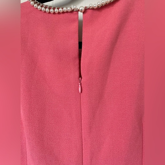 Karl Lagerfeld Pink Pearl Neckline Dress - Picture 6 of 15